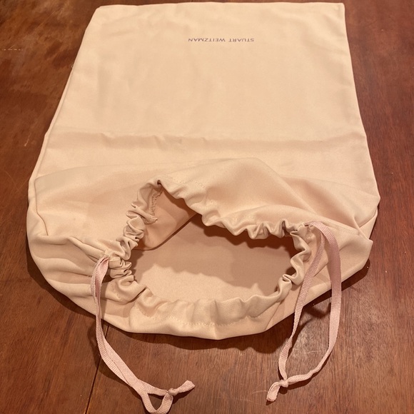 Stuart Weitzman drawstring boots dust bag soft peach color extra large for boots - Picture 3 of 8